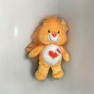 Vintage Care Bear Braveheart Lion Yellow Rare 2003.8" Plush, Collectors Edition